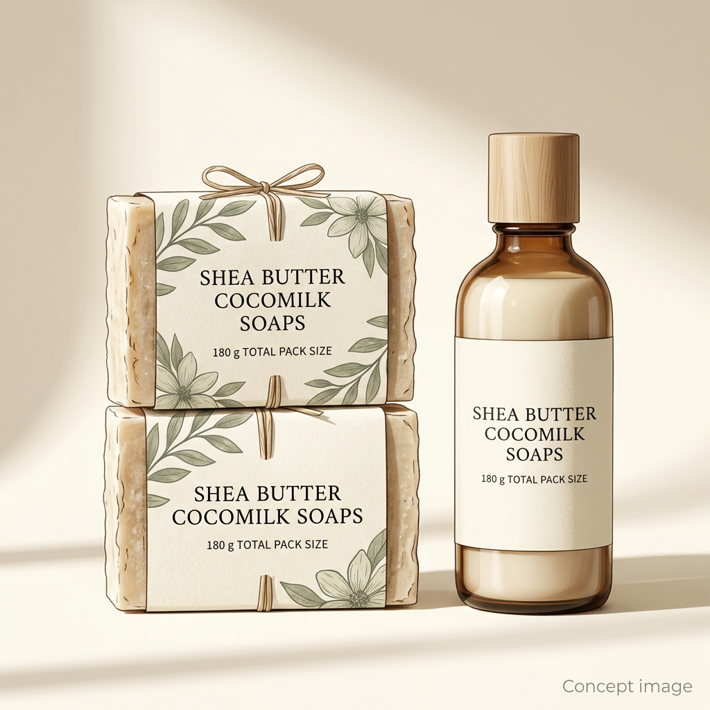 Shea Butter Cocomilk Soaps | 180 g (2 bars)