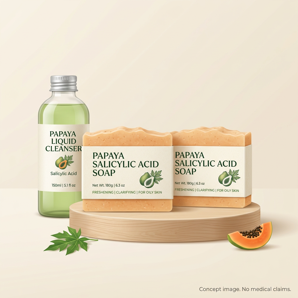 Papaya Salicylic Acid Soaps | 180 g (2 bars)
